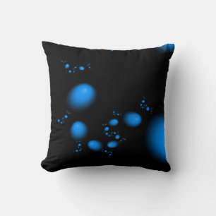 Cojín Decorativo Diseño fractal inusual de huevos azules