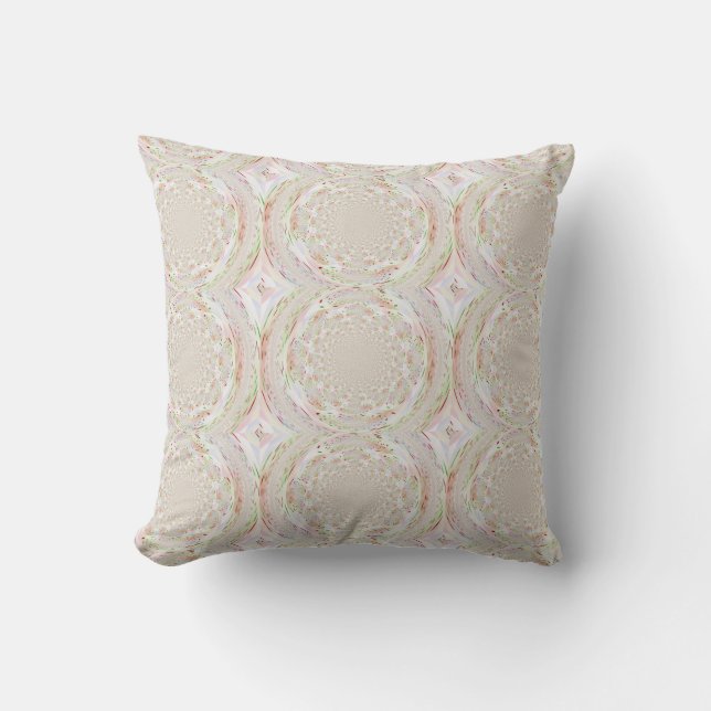 Cojín Decorativo Diseño Fractal Suave Silenciado (Anverso)