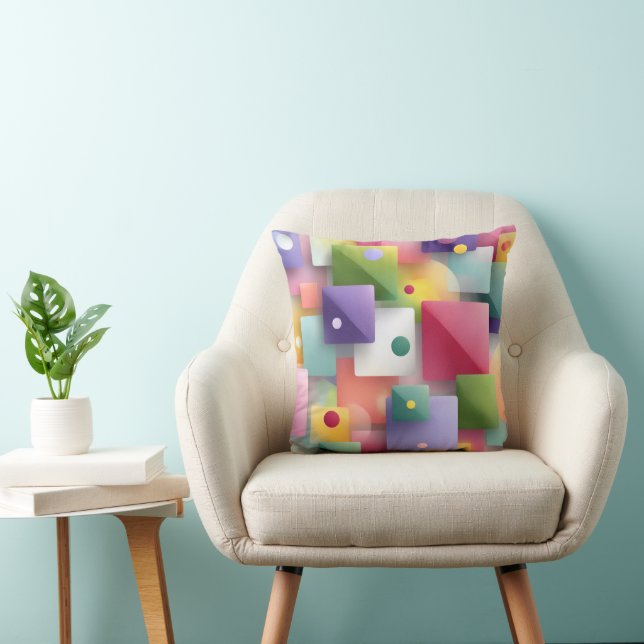 Cojín Decorativo Diseño geométrico abstracto (Silla)