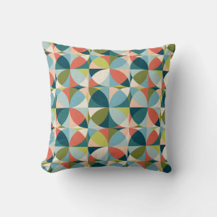 Cojín Decorativo Diseño Geométrico De Mediados Del Siglo, Resumen Y