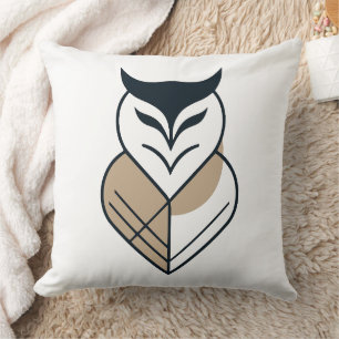Cojín Decorativo Diseño geométrico del logotipo OWL