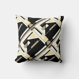 Cojín Decorativo Diseño geométrico diagonal de crema blanca de Tan 