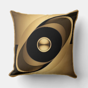 Cojín Decorativo Diseño geométrico dorado abstracto