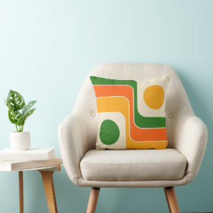 Cojín Decorativo Diseño geométrico retro estilo Mod 1970