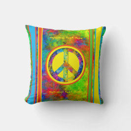 Cojín Decorativo [Diseño Geométrico Tie-Dye] Rayas Modernas con Sig