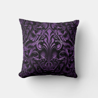 Cojín Decorativo Diseño gótico gótico negro y morado