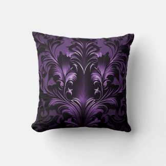 Cojín Decorativo Diseño gótico gótico negro y morado