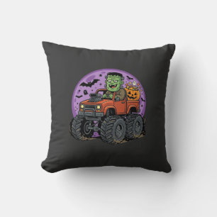 Cojín Decorativo Diseño gráfico de camión monstruo de Frankenstein