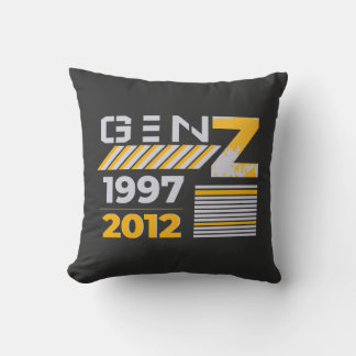 Cojín Decorativo Diseño gráfico de camiseta Gen Z 1997 2012