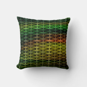 Cojín Decorativo Diseño gráfico de mimbre pintoresco