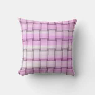 Cojín Decorativo Diseño gráfico de rayas retro rosadas