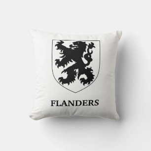 Cojín Decorativo Diseño gráfico del león de Flandes Arte