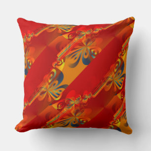 Cojín Decorativo Diseño gráfico impecable - naranja rojo I