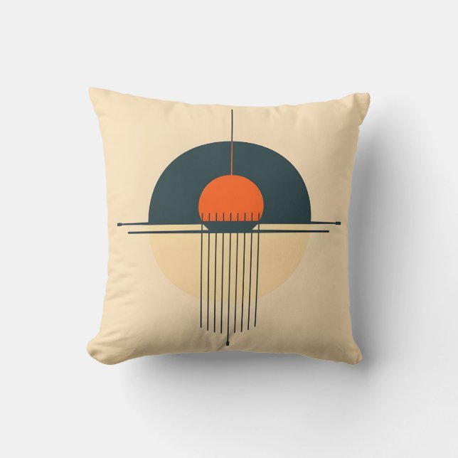 Cojín Decorativo Diseño gráfico retro (Anverso)