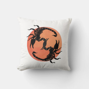 Cojín Decorativo Diseño gráfico tribal de escorpión