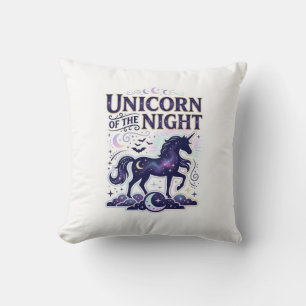 Cojín Decorativo Diseño Gráfico Unicornio de la Noche Zazzle Diseño