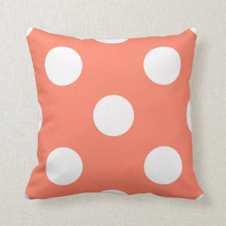 Cojín Decorativo Diseño grande del rosa de color salmón de los