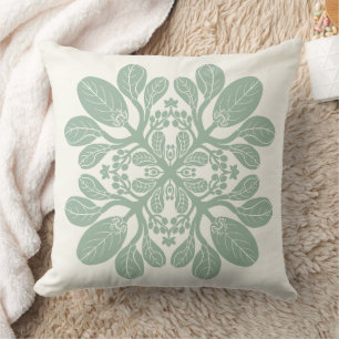 Cojín Decorativo Diseño hawaiano Quilt Naupaka SAGE