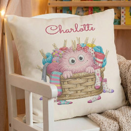 Cojín Decorativo Diseño infantil de monstruo de calcetín esponjoso 