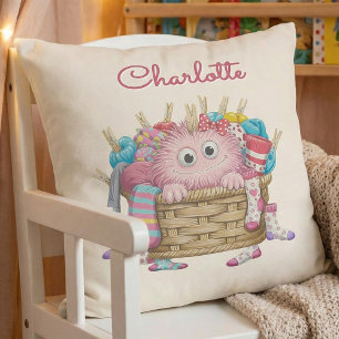 Cojín Decorativo Diseño infantil de monstruo de calcetín esponjoso