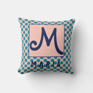 Cojín Decorativo Diseño inicial de nombre personalizado