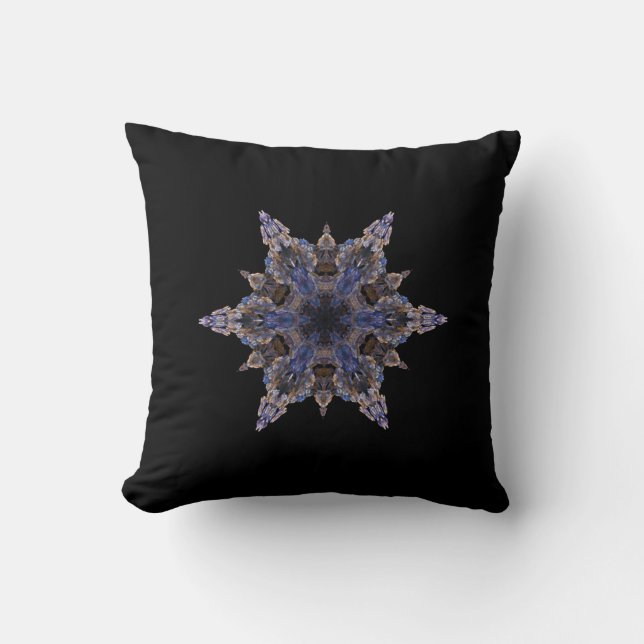Cojín Decorativo Diseño intrincado del copo de nieve Kaleidoscope N (Anverso)