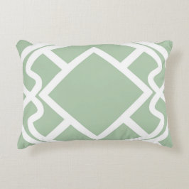 Cojín Decorativo Diseño ligero del enrejado de la verde salvia del