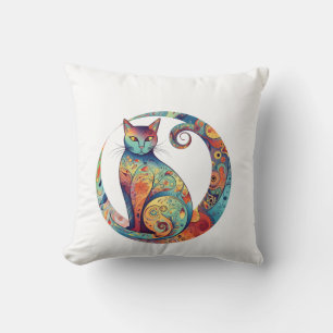 Cojín Decorativo diseño lindo y colorido de gatos