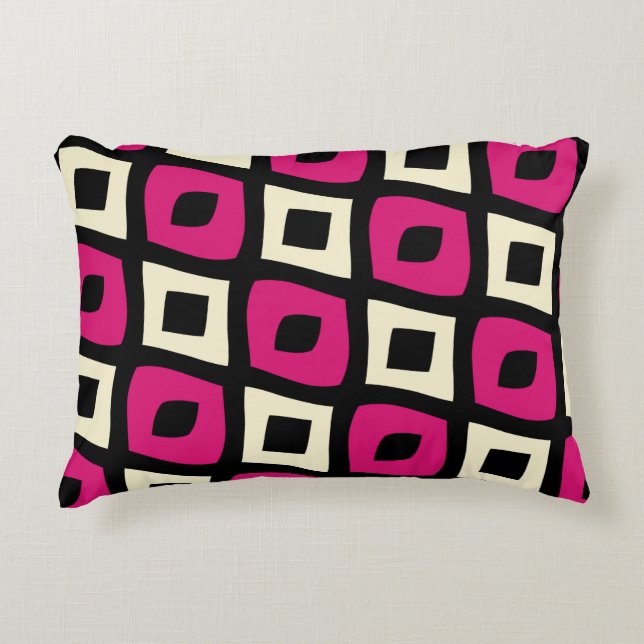Cojín Decorativo Diseño Magenta Beige (Anverso)