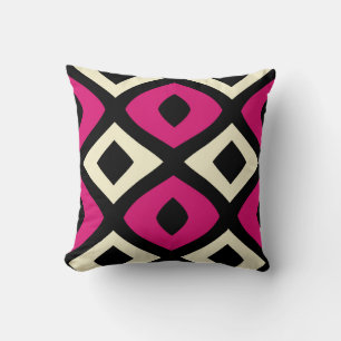 Cojín Decorativo Diseño Magenta Beige