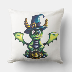 Cojín Decorativo Diseño mágico de dragones de Halloween