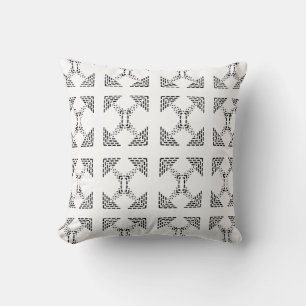 Cojín Decorativo diseño minimalista geométrico negro y blanco