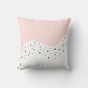 Cojín Decorativo Diseño mínimo rosa con puntos