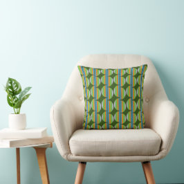 Cojín Decorativo Diseño moderno Patrón de Naranja azul verde