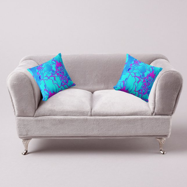 Cojín Decorativo Diseño moderno rosa azul con acento contemporáneo (Subido por el creador)