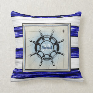 Cojín Decorativo Diseño monográfico de las ruedas de los buques náu