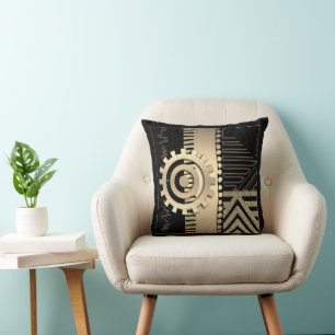 Cojín Decorativo Diseño Motif Afrocéntrico Contemporáneo