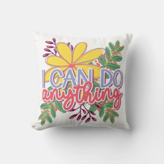 Cojín Decorativo diseño motivacional Puedo Hacer Cualquier Cosa