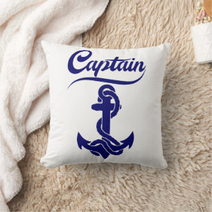 Cojín Decorativo Diseño Náutico Ancla Barco de Vela Capitán