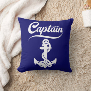Cojín Decorativo Diseño Náutico Ancla Barco de Vela Capitán