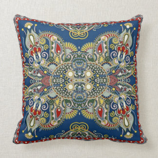 Cojín Decorativo Diseño oriental azul real