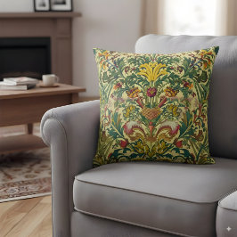 Cojín Decorativo Diseño ornamental inspirado por William Morris