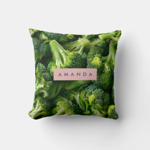 Cojín Decorativo Diseño Personalizado de Brócoli Verde Fresco