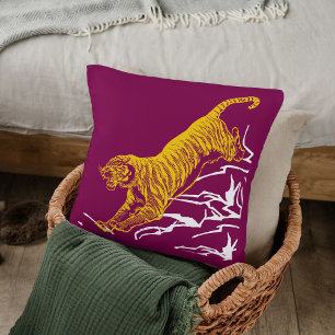Cojín Decorativo Diseño personalizado de gato de safari con estampa