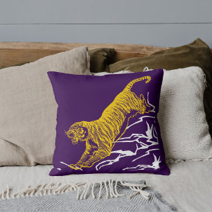 Cojín Decorativo Diseño personalizado de gato safari con estampado 