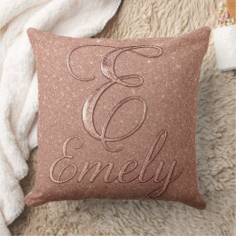 Cojín Decorativo Diseño personalizado de nombres de Purpurinas de o