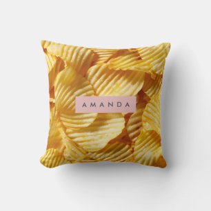 Cojín Decorativo Diseño Personalizado de Papas Fritas Crujientes