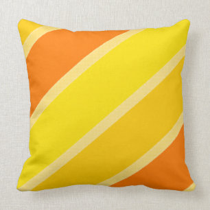 Cojín Decorativo Diseño radiante en tonos Naranja amarillo vibrant