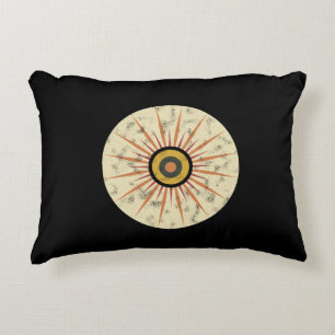 Cojín Decorativo Diseño Retro Boho de Explosión Solar