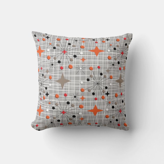 Cojín Decorativo Diseño retro de arranque atómico (Anverso)